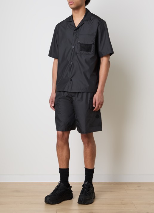 Moncler Regular fit overhemd met borstzak en logo - voorkant 5 zwart