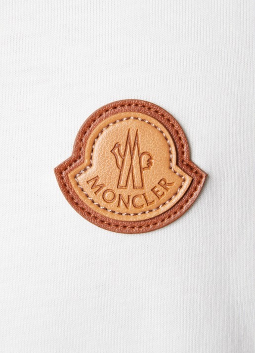 Moncler Regular fit polo met logo - detail 5 gebroken wit