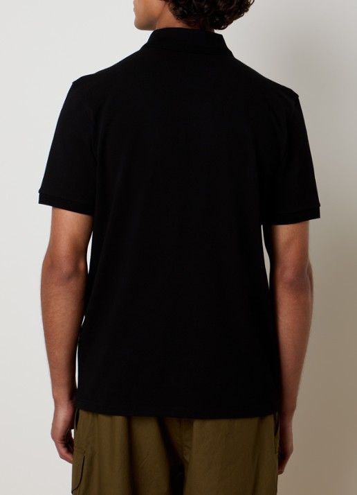 Moncler Regular fit polo met logo - achterkant 5 zwart