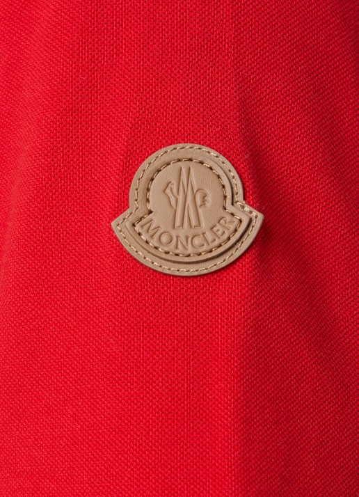 Moncler Regular fit polo van piqué katoen met borstzak - detail 2 rood