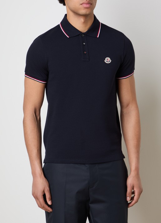 Moncler Regular fit polo van piqué katoen met logo