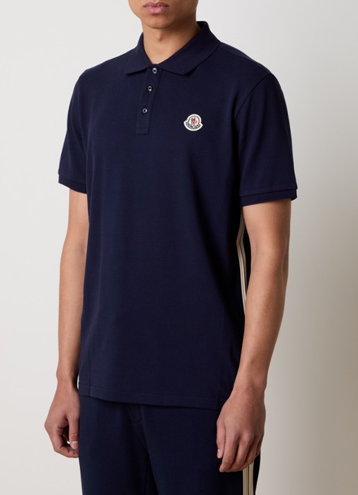 Moncler Regular fit polo van piqué katoen met logoborduring