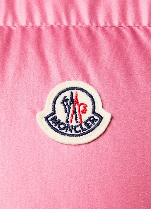 Moncler Restigo gewatteerde bodywarmer met donsvulling - detail 6 donkerroze
