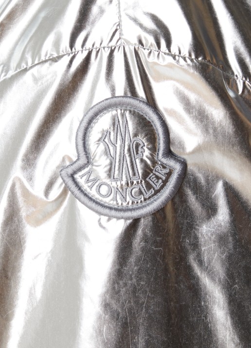 Moncler Reversible parka met capuchon en metallic finish - detail 7 zilver