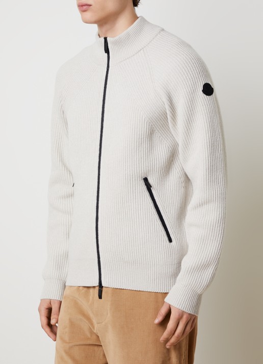 Moncler Ribgebreid vest in kasjmierblend met steekzakken