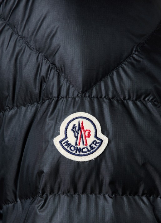 Moncler Rigel Biker puffer jack met donsvulling - detail 5 zwart