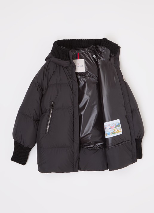 Moncler Ronda gewatteerde jas met donsvulling - voorkant 2 zwart