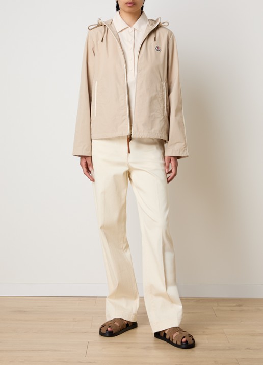 Moncler Sarracenia windjack met capuchon en steekzakken - voorkant 5 beige