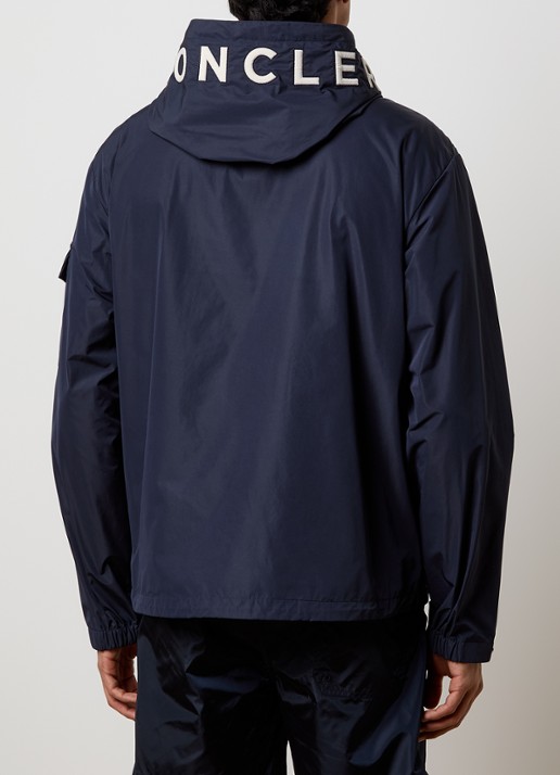 Moncler Sassiere windjack met capuchon en steekzakken - achterkant 6 donkerblauw