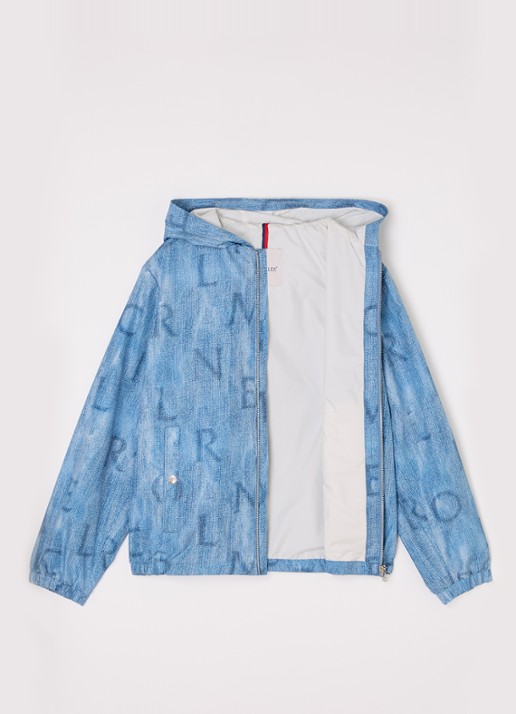 Moncler Seanle jack met capuchon - voorkant 3 middenblauw