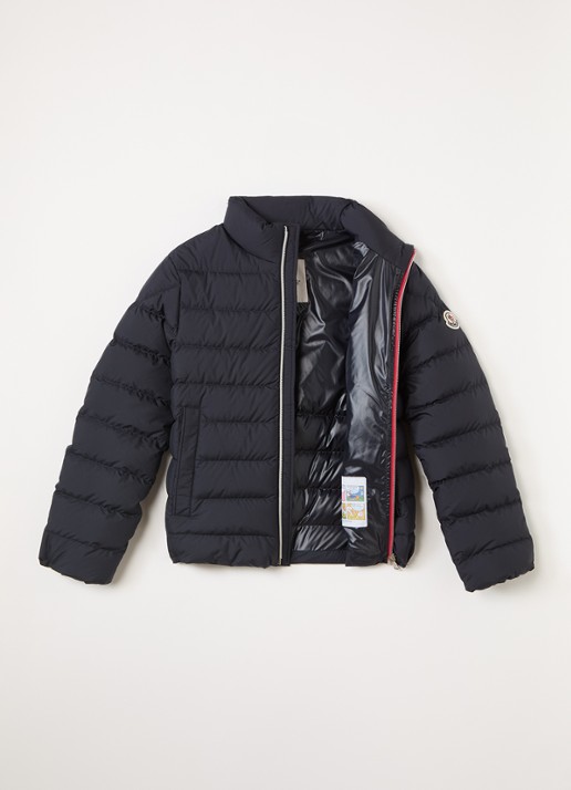 Moncler Serapio puffer jack met donsvulling - voorkant 3 donkerblauw
