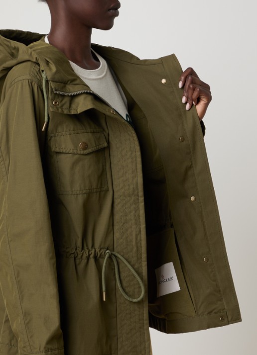 Moncler Serin softshell parka met steekzakken - detail 4 mosgroen