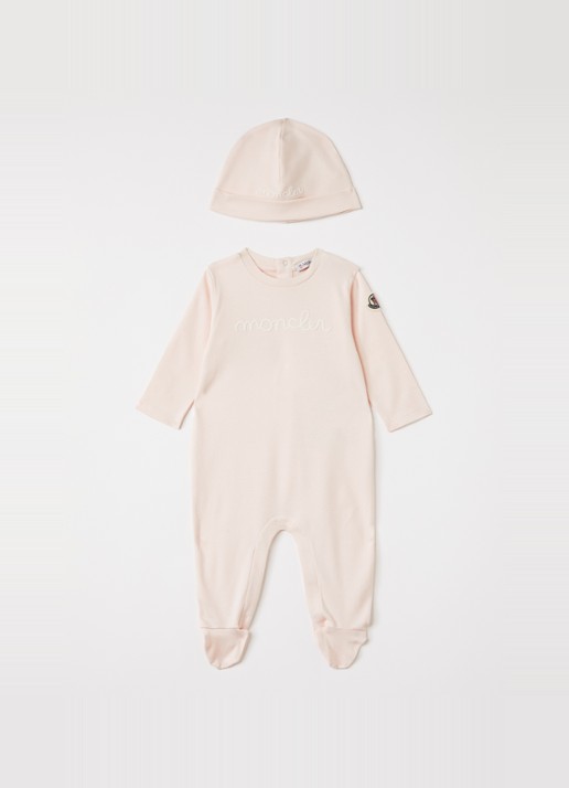Moncler Set van babypak met muts in giftbox 2-delig