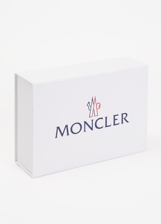 Moncler Set van babypak met muts in giftbox 2-delig - detail donkerblauw