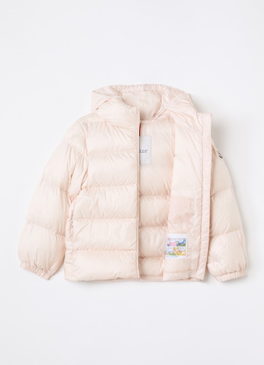 Moncler Sharon puffer jack met donsvulling - voorkant 2 roze
