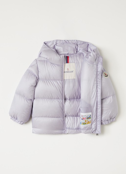 Moncler Sharon puffer jack met donsvulling - voorkant 3 lichtpaars