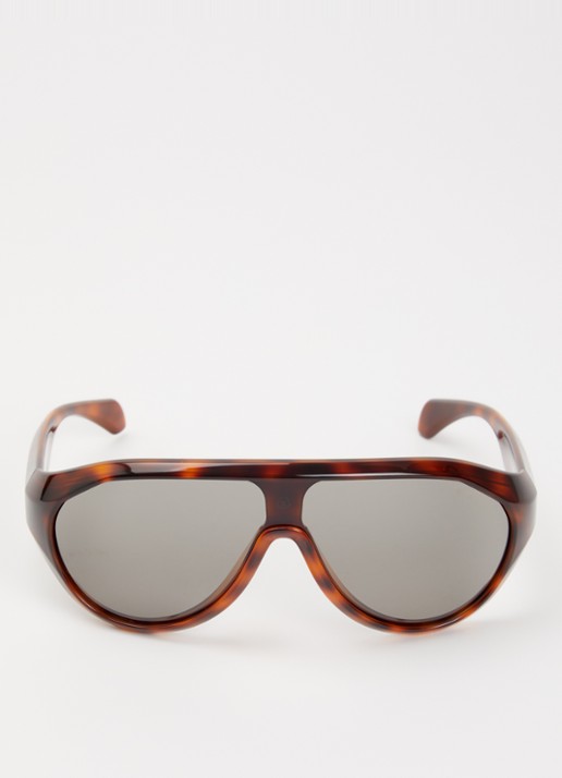 Moncler Shield zonnebril ME8009U - detail bruin