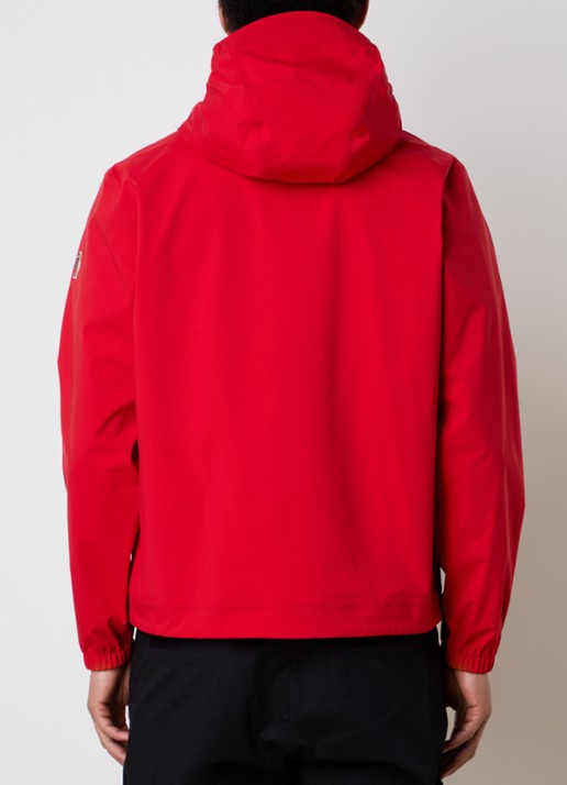 Moncler Shipton Gore-Tex windjack met logoborduring en ritszakken - achterkant rood