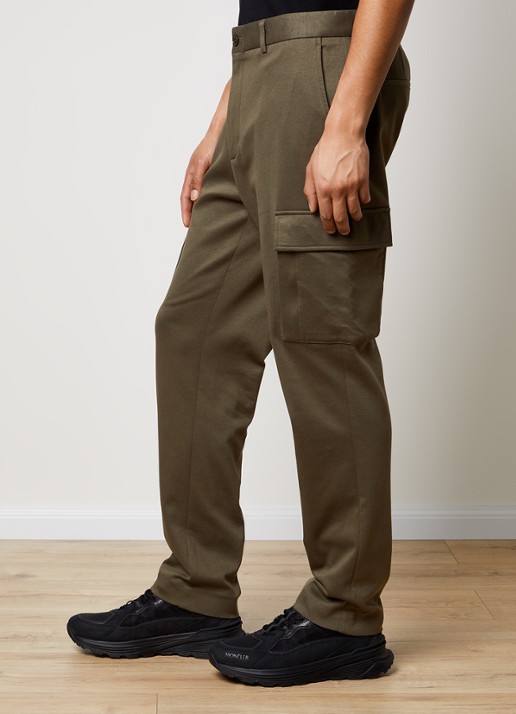 Moncler Slim fit cargobroek met klepzakken - detail 4 bronsgroen