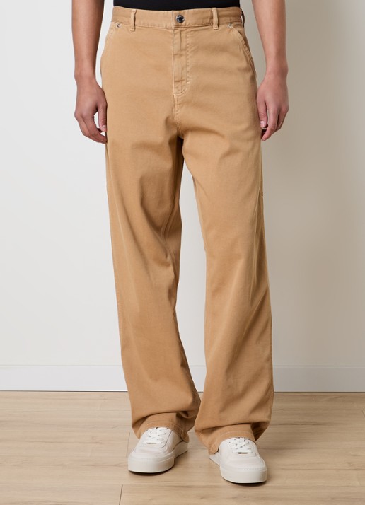 Moncler Straight fit broek met steekzakken en logo - detail camel