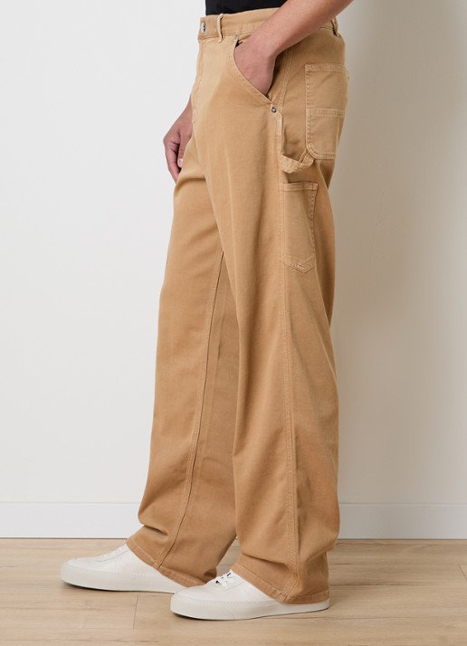 Moncler Straight fit broek met steekzakken en logo - detail 2 camel