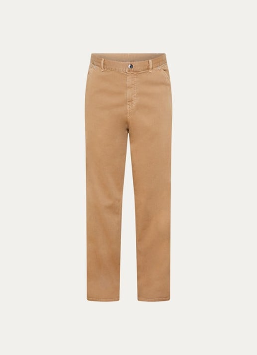 Moncler Straight fit broek met steekzakken en logo - voorkant 5 camel