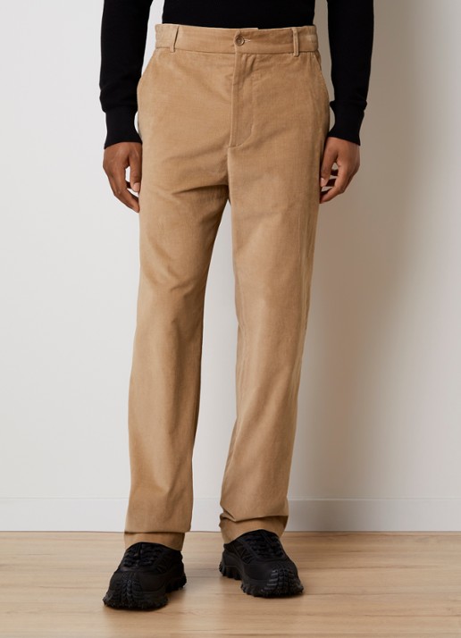 Moncler Straight fit broek van corduroy met steekzakken