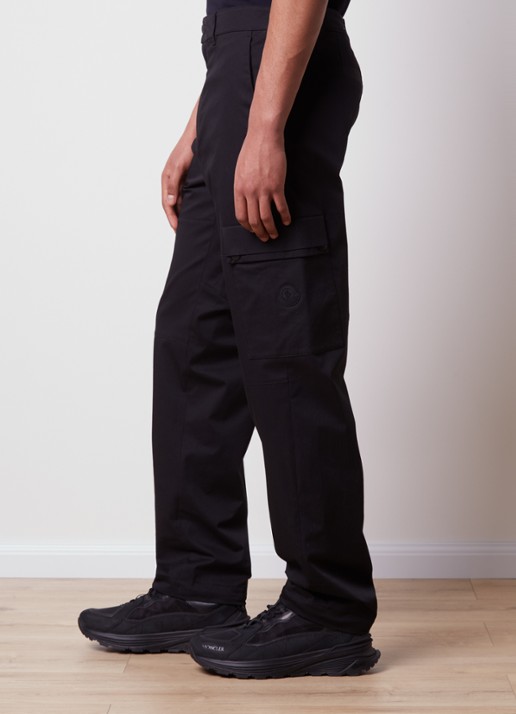 Moncler Straight fit cargobroek met logo - detail 3 zwart