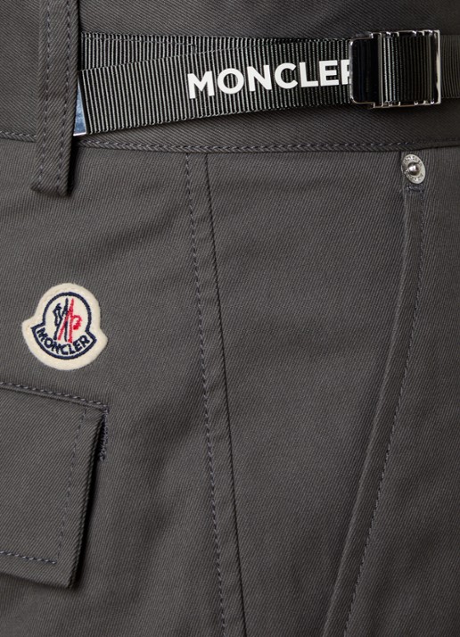 Moncler Straight fit cargobroek met steekzakken  - detail 4 grijs