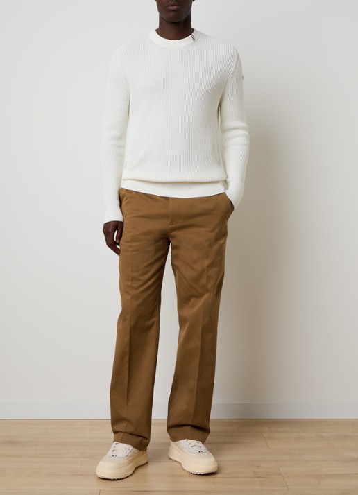 Moncler Straight fit chino met steekzakken - voorkant 3 camel