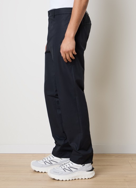Moncler Straight fit chino met steekzakken - detail 4 donkerblauw