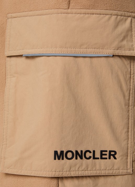 Moncler Straight fit joggingbroek van fleece - detail 6 camel