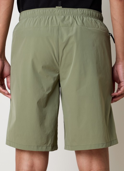 Moncler Straight fit korte broek met steekzakken - achterkant legergroen