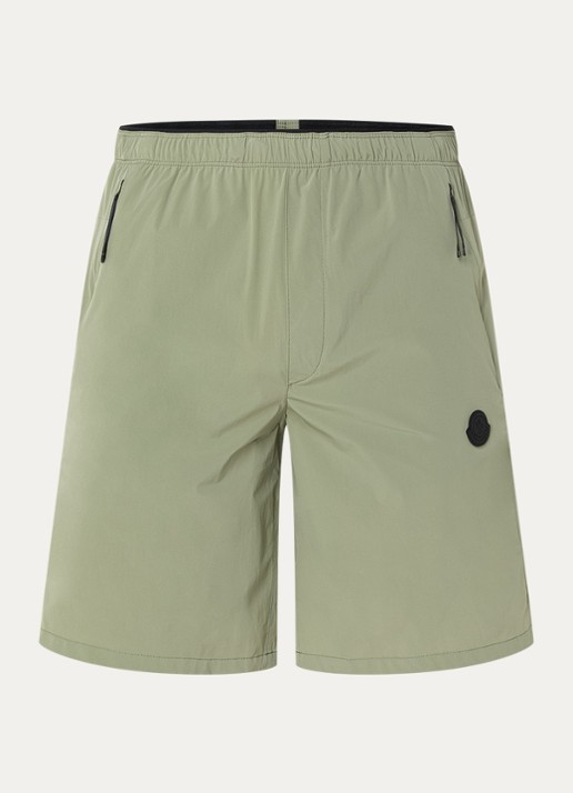Moncler Straight fit korte broek met steekzakken - voorkant 4 legergroen