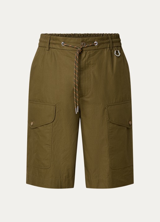 Moncler Straight fit korte broek met steekzakken - voorkant 2 mosgroen
