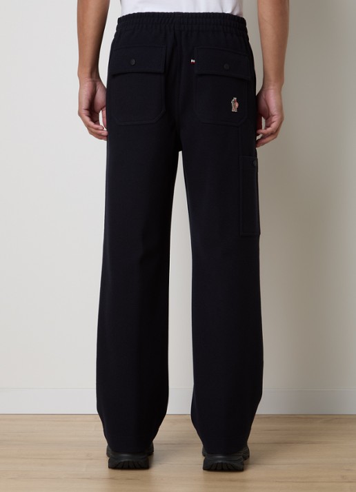 Moncler Straight fit pantalon met klepzakken - achterkant donkerblauw