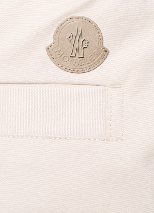 Moncler Straight fit pantalon met steekzakken - detail 5 creme