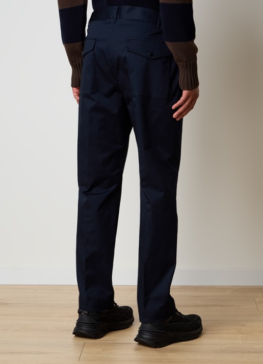 Moncler Straight fit pantalon met steekzakken - achterkant donkerblauw