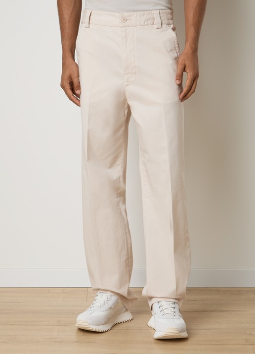 Moncler Straight fit pantalon met steekzakken - detail creme