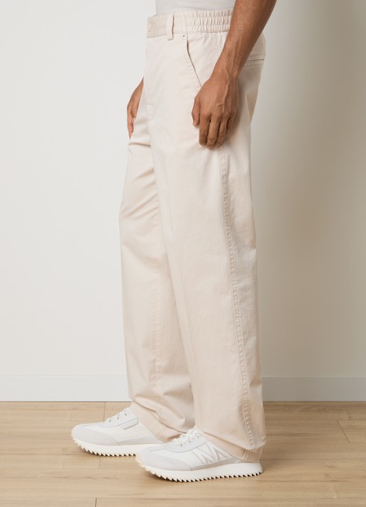 Moncler Straight fit pantalon met steekzakken - detail 2 creme