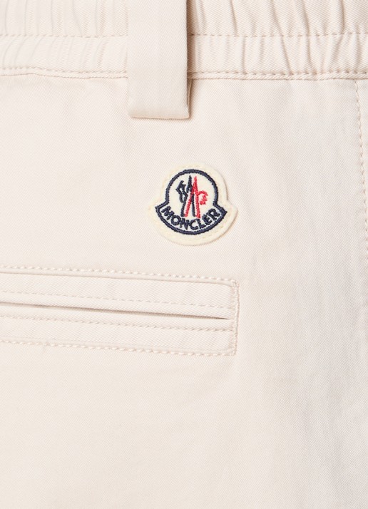 Moncler Straight fit pantalon met steekzakken - detail 3 creme