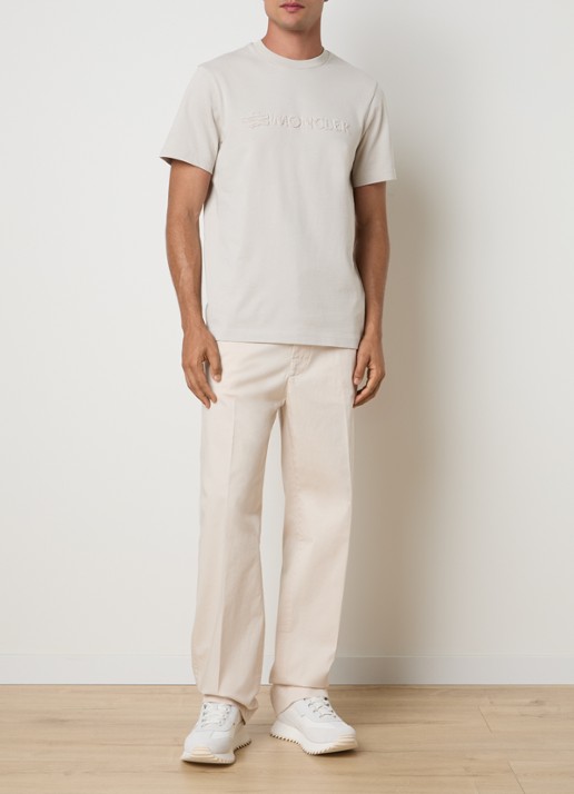 Moncler Straight fit pantalon met steekzakken - voorkant 6 creme