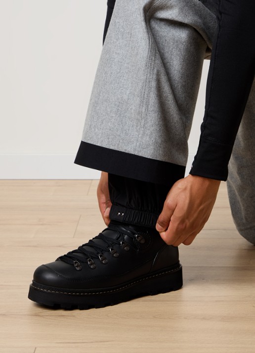 Moncler Straight fit ski-broek van scheerwol met klepzakken - detail 6 grijsmele