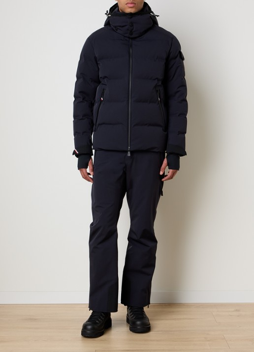 Moncler Straight fit skibroek met ritszakken - voorkant 3 zwart