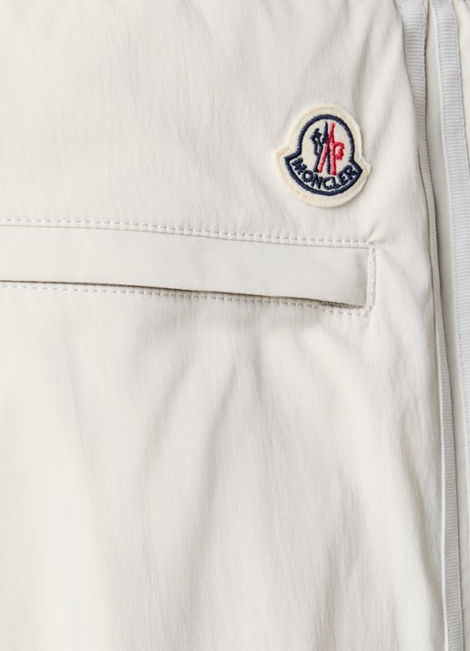 Moncler Straight fit trackpants met trekkoord en steekzakken - detail 6 beige