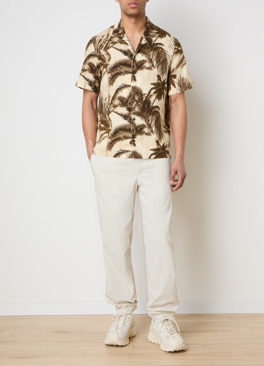Moncler Straight fit trackpants met trekkoord en steekzakken - voorkant 3 beige