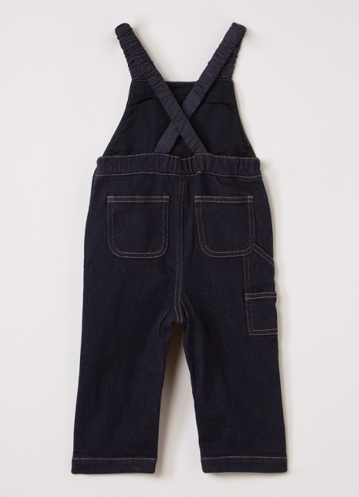 Moncler Straight fit tuinbroek met logo - voorkant 4 indigo