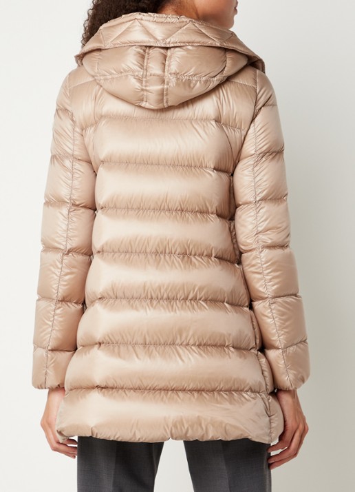 Moncler Suyen puffer jas met donsvulling - achterkant beige