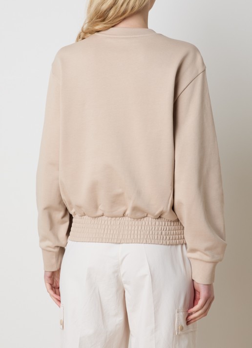 Moncler Sweater met logoborduring - achterkant 5 beige