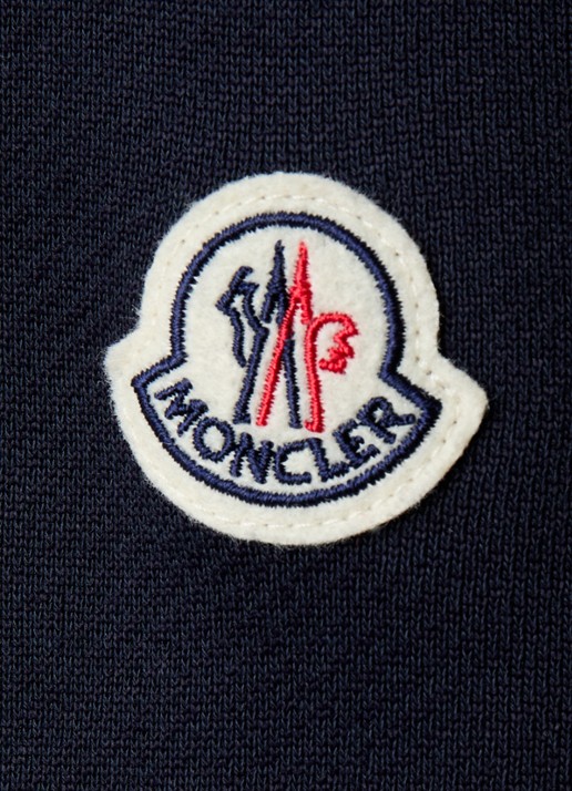 Moncler Sweater met logoborduring - detail 4 donkerblauw